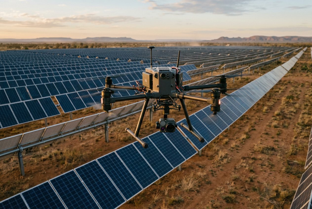 Survey drone with RGB and thermal payload